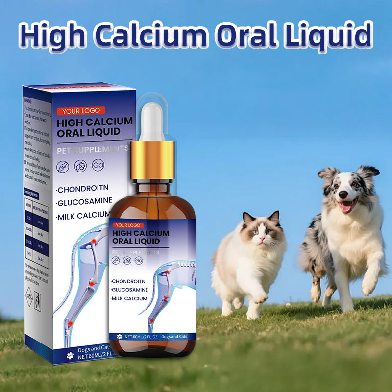 Dog & Cat Bone Growth Support Liquid Drops with Fast Absorption-Safe Calcium Absorption Aid Vitamin D Supplement (60ml) - Image 3
