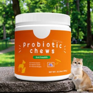 A variety of probiotic Chewable dog tablets to improve skin and gut health for dogs a variety of pet supplements