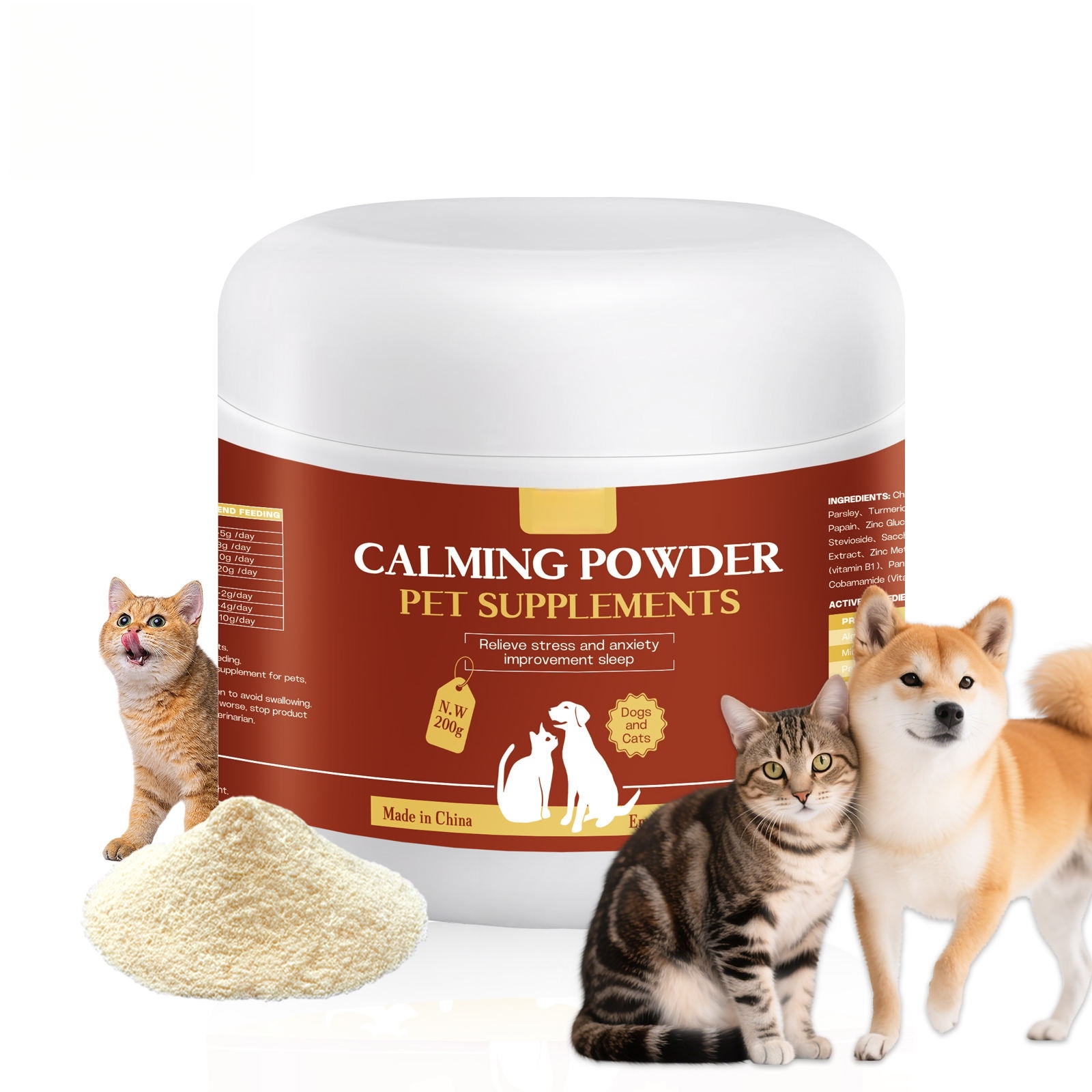 Wholesale cat and Dog Calming Powder Helps Relieve Dog Anxiety Barking and Stress Relieves Dog Anxiety