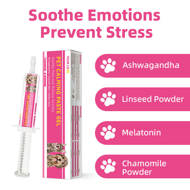Custom Flavor Gel Paste Calming Supplement Calming Paw-Gel Makes Stress Relief for Cats Multi-cat Household