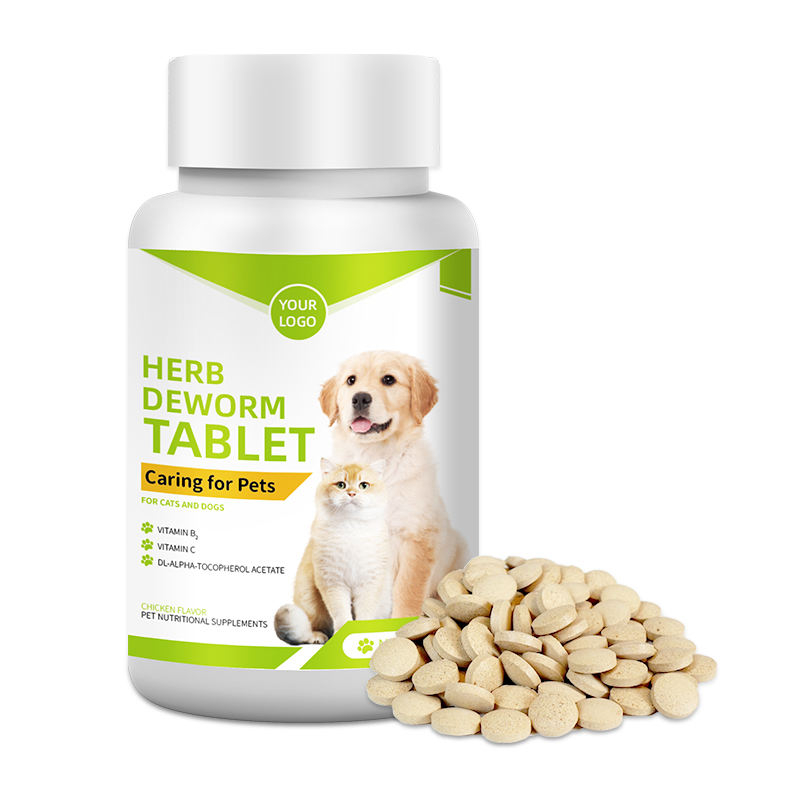 Suitable for Cats and Dogs Pet Health Products Herbal Supplements Gastrointestinal Regulation Herbal Deworming Tablets
