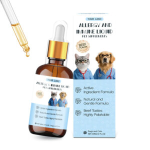 Natural Quercetin Extract Drops Allergy Supplement to Boost Immunity and Promote Cellular Health for Cats and Dogs