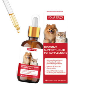 Custom Pet Probiotic Liquid Drops Support Digestive Health Supplement Probiotics Pet Supplements for Dogs and Cats