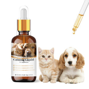 Customizable Calming Liquid Drops Pet Supplement Supports Stress Relief and Promotes Relaxation in Dogs Puppies and Cats