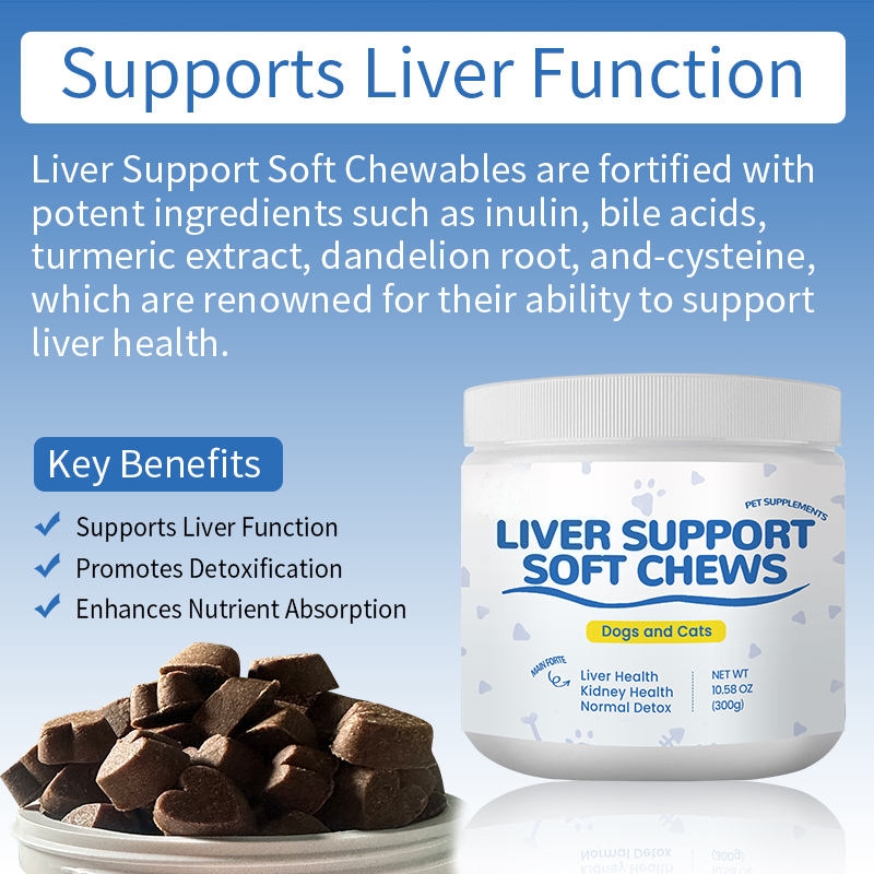 Natural Pet Liver Health Supplement Soft Chews Dog Treats with Milk Thistle Extract Vitamins Support Dog's Liver Function - Image 2