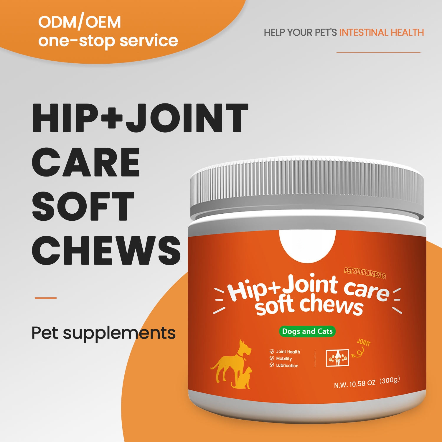 Pet Nutritional Supplement Soft Chews Pet Joint Health Dog Supplements and Vitamins Hip and Joint Supplement for Dogs