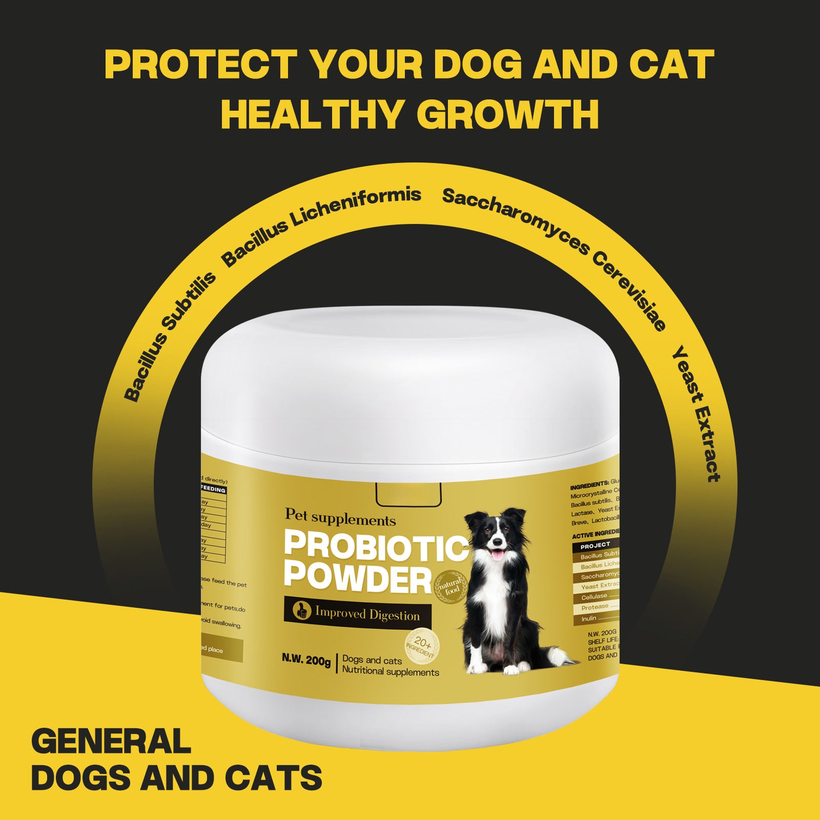 Pet Nutrition Probiotic Powder Regulating Intestinal Flora Balance Is Suitable Dietary Supplements for Cats and Dogs - Image 2