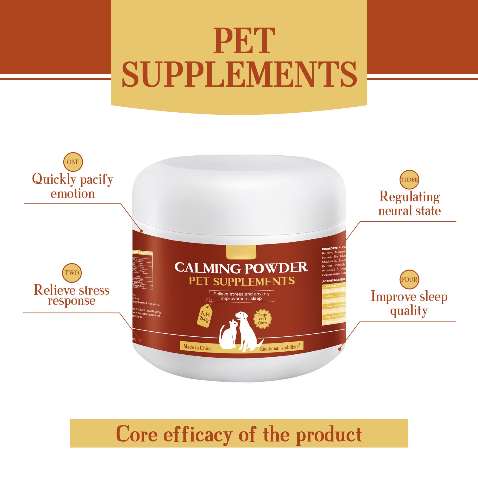 Wholesale cat and Dog Calming Powder Helps Relieve Dog Anxiety Barking and Stress Relieves Dog Anxiety - Image 2