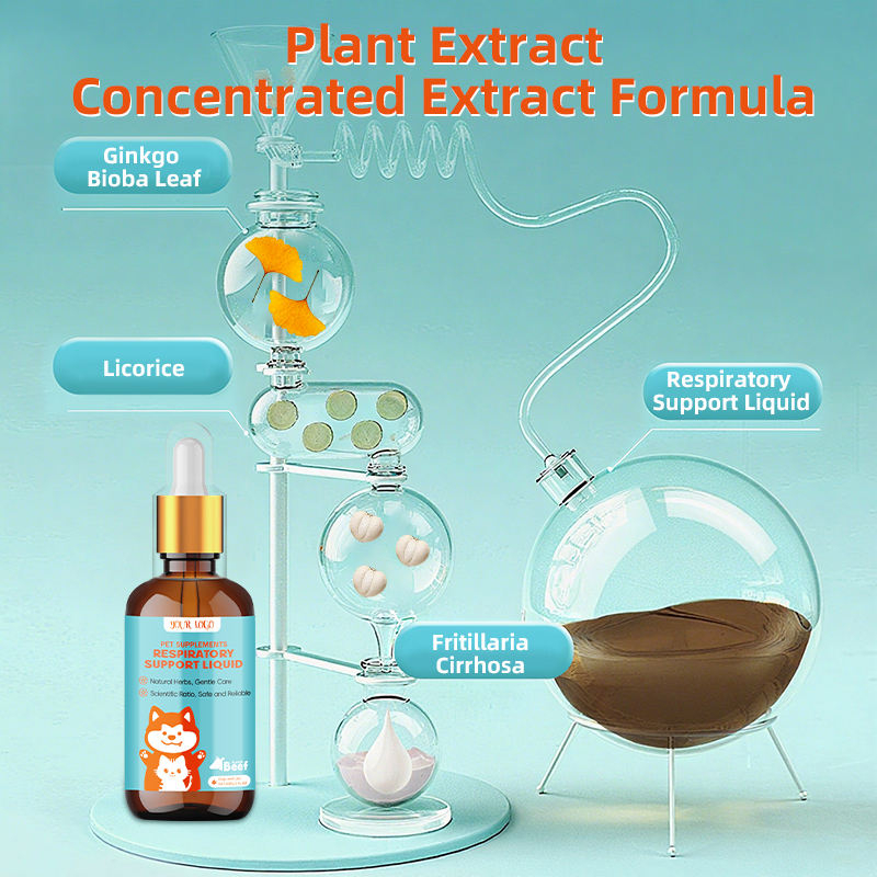 Factory-Made Liquid Respiratory Supplement for Cats and Dogs Cough and Wheeze Relief Supports Lung Health and Immunity - Image 2