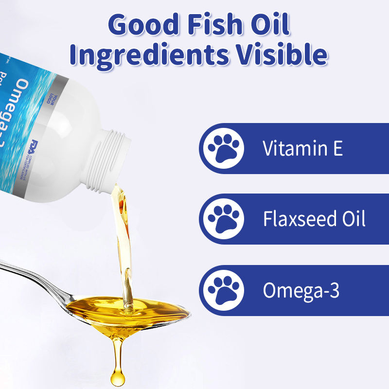 Natural Deep Sea Fish Oil Omega for Cats and Dogs Supporting Skin Health Coat Shine and Hair Shedding Control - Image 2