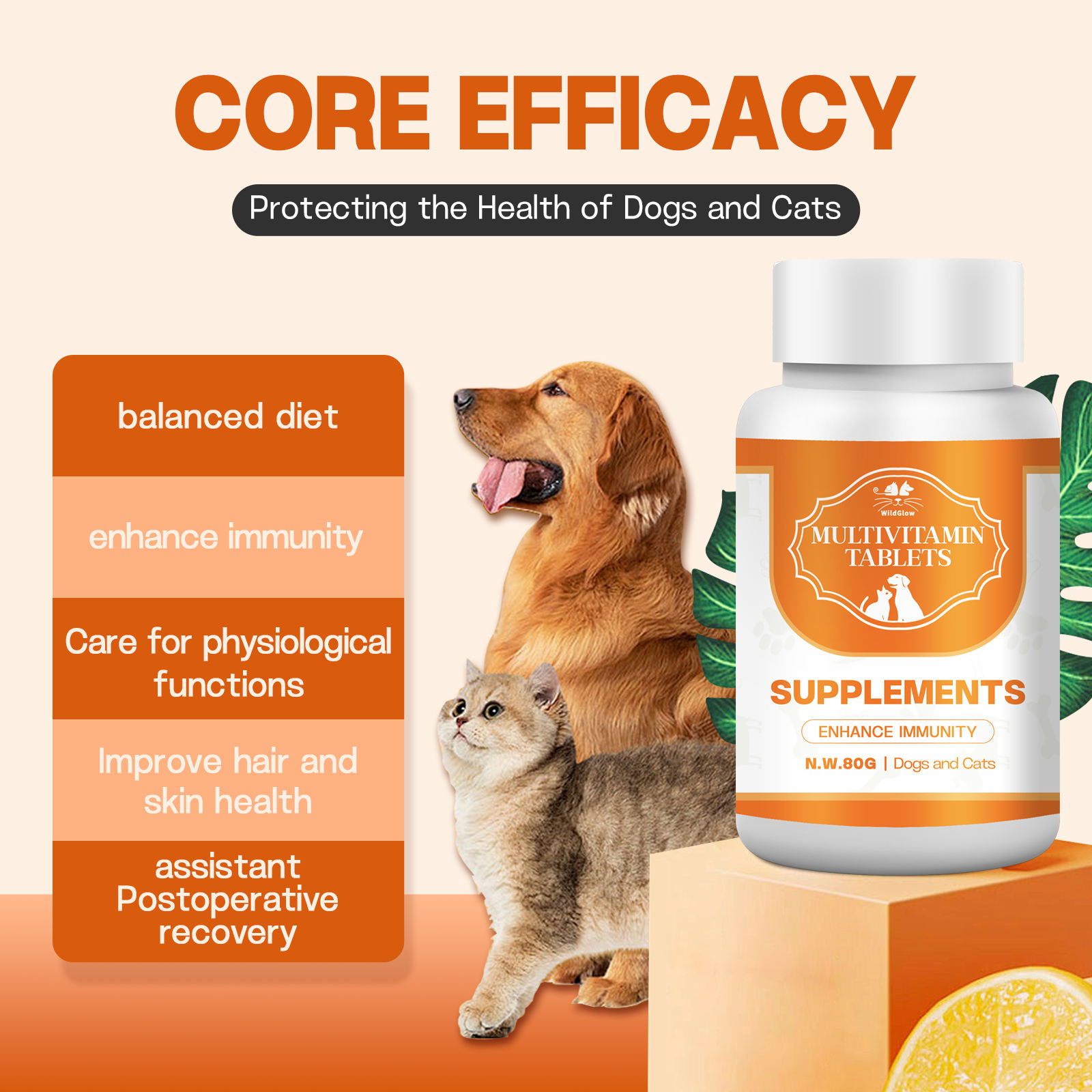 ODM/OEM Multivitamin Tablets for Dogs Cats Pets Digestive Health Seasonal Support Pet Health Care Vitamins Supplements - Image 3