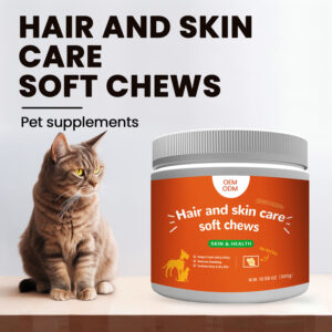 Nutrition Omega Salmon Oil Infused Soft Chews Fish Oil Omega 3 Treats for Dog's Skin and Coat Pet Health Care & Supplements