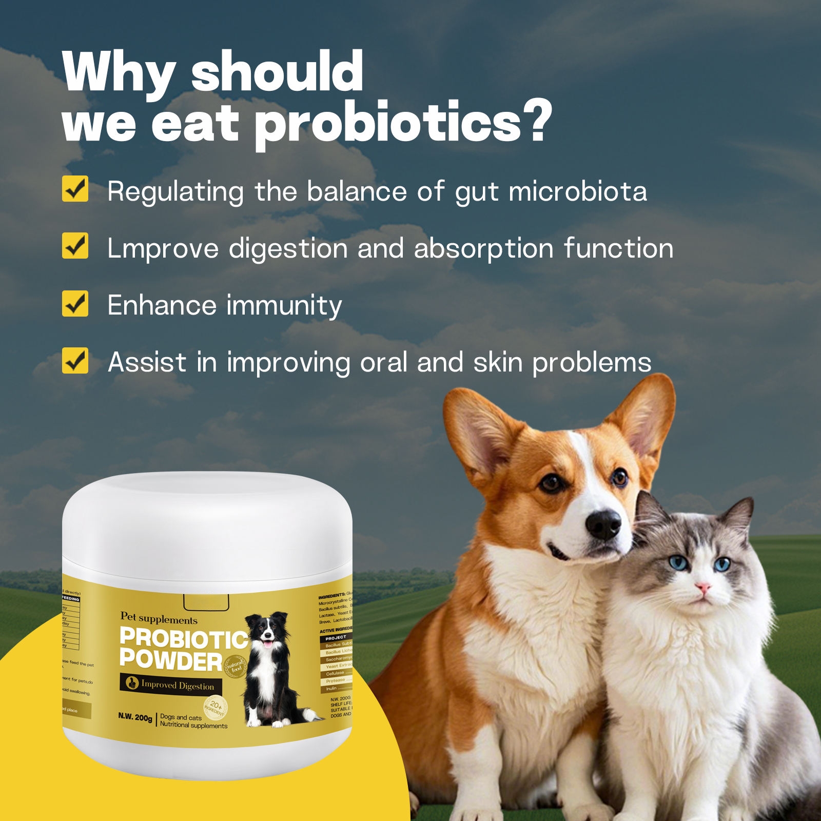 Pet Nutrition Probiotic Powder Regulating Intestinal Flora Balance Is Suitable Dietary Supplements for Cats and Dogs - Image 3