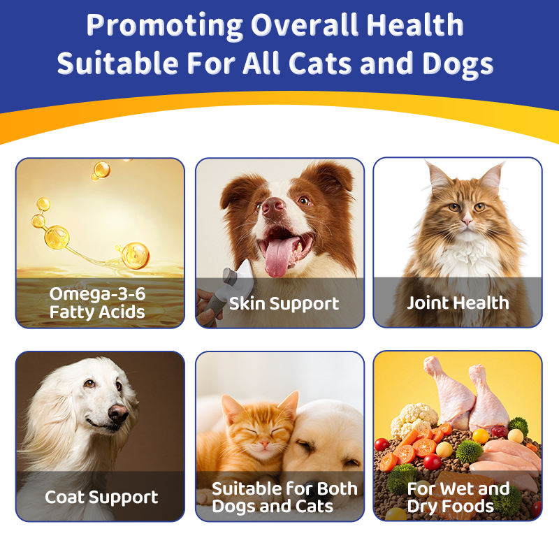 Natural Deep Sea Fish Oil Omega for Cats and Dogs Supporting Skin Health Coat Shine and Hair Shedding Control - Image 3