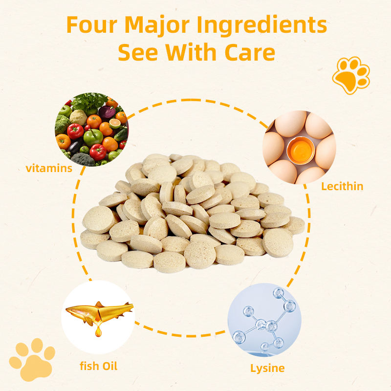 Chewable Pet Health Care Tablets Vitamins and Supplements to Support Healthy Skin and Coat Pest Control for Dogs and Cats - Image 3