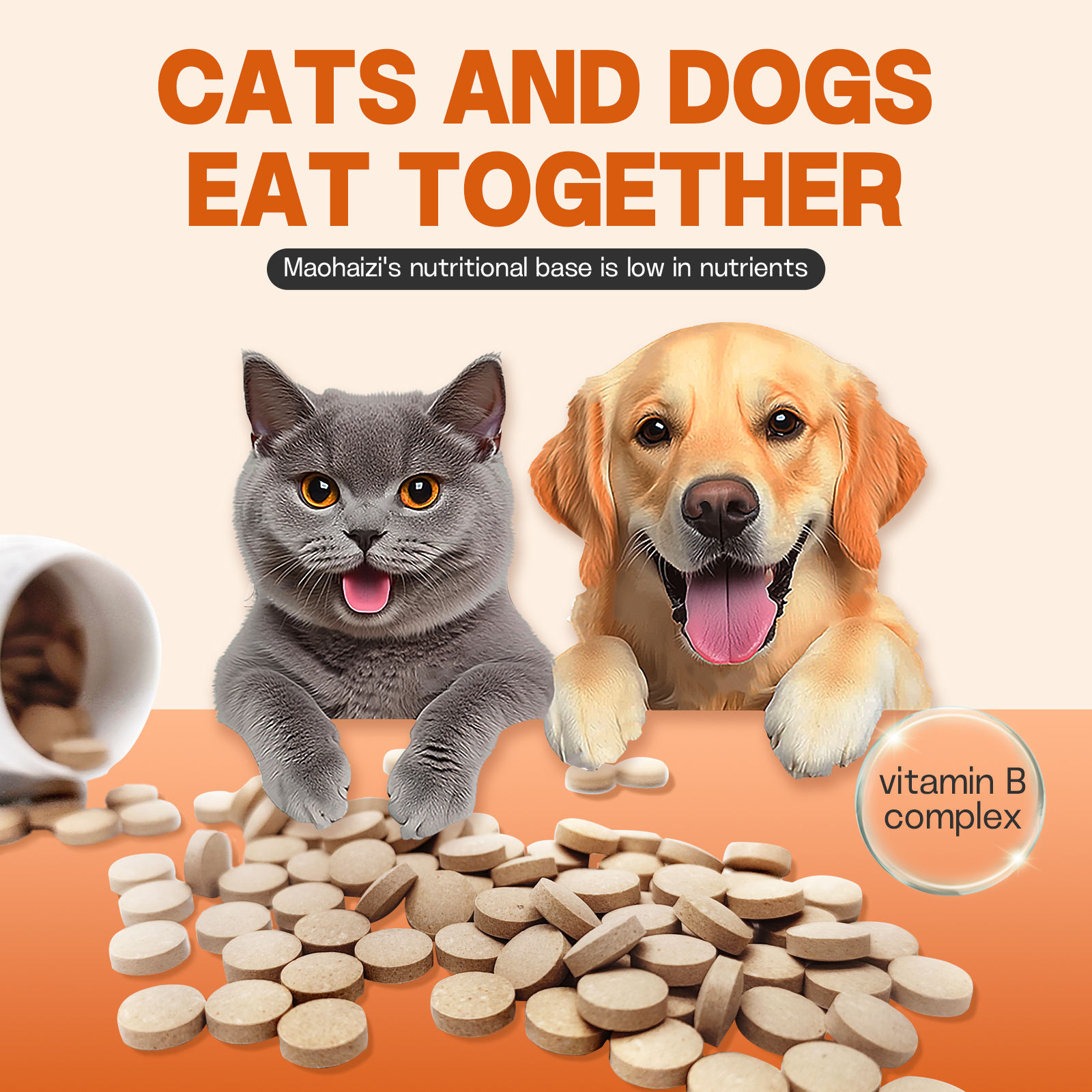 ODM/OEM Multivitamin Tablets for Dogs Cats Pets Digestive Health Seasonal Support Pet Health Care Vitamins Supplements - Image 4