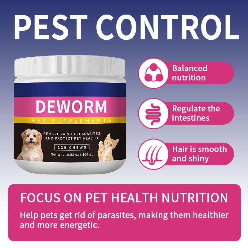 Wholesale Dog Vitamins Deworm Supplement Dog Deworming Soft Chews Pet Supplements Vitamins for Adult Pet Nutritional Supplements - Image 4