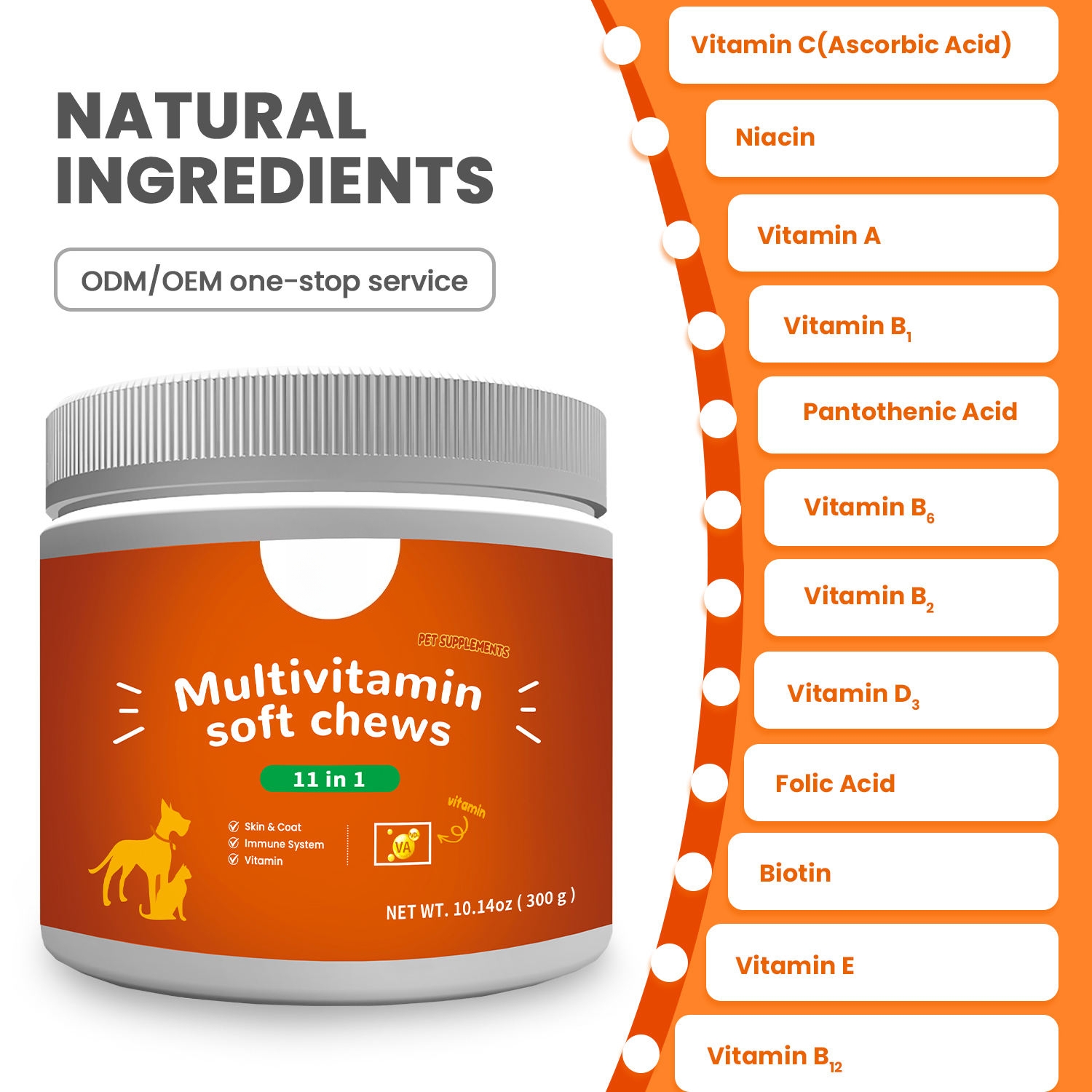 OEM ODM Pet Multivitamin Supplement - Advanced 10-in-1 Daily Balance Soft Chews - Large Scale Production Private Label Factory - Image 6
