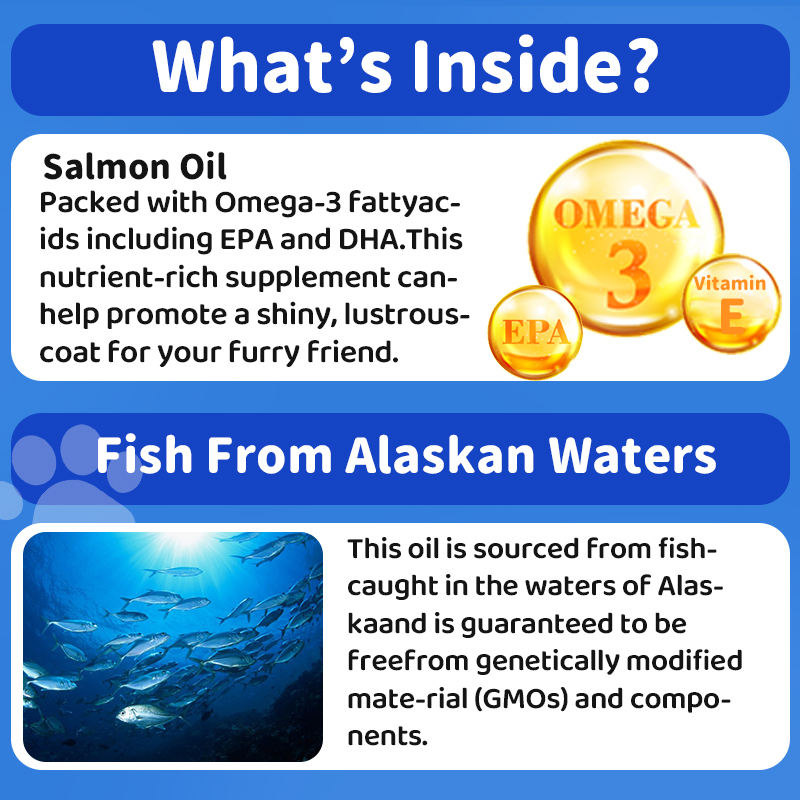 Natural Deep Sea Fish Oil Omega for Cats and Dogs Supporting Skin Health Coat Shine and Hair Shedding Control - Image 4