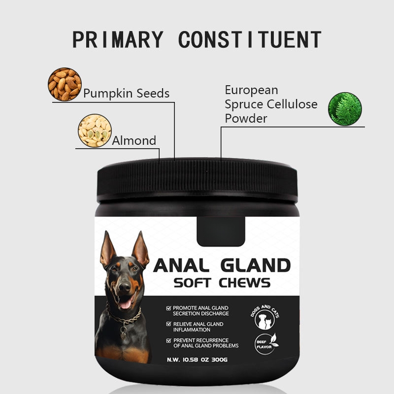 Private Label Pet Health Care & Supplements Dog Supplement Soft Chews Pet Probiotic Anal Gland Support Chews for Dogs - Image 5