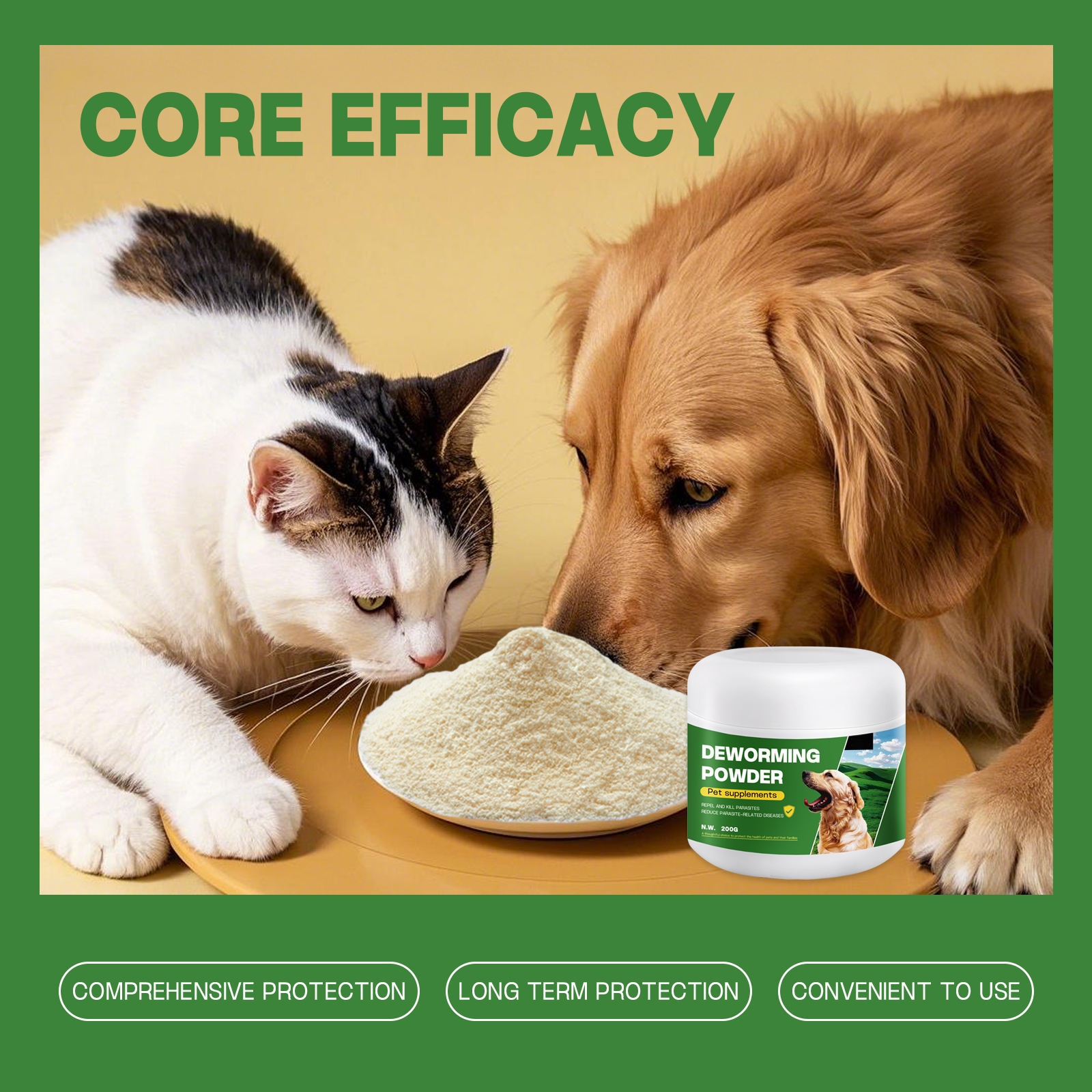 ODM/OEM Pet Nutrition Supplement Deworming Powder for Cats Dogs for Health Care Packed in Bottles Herbal Supplements - Image 5