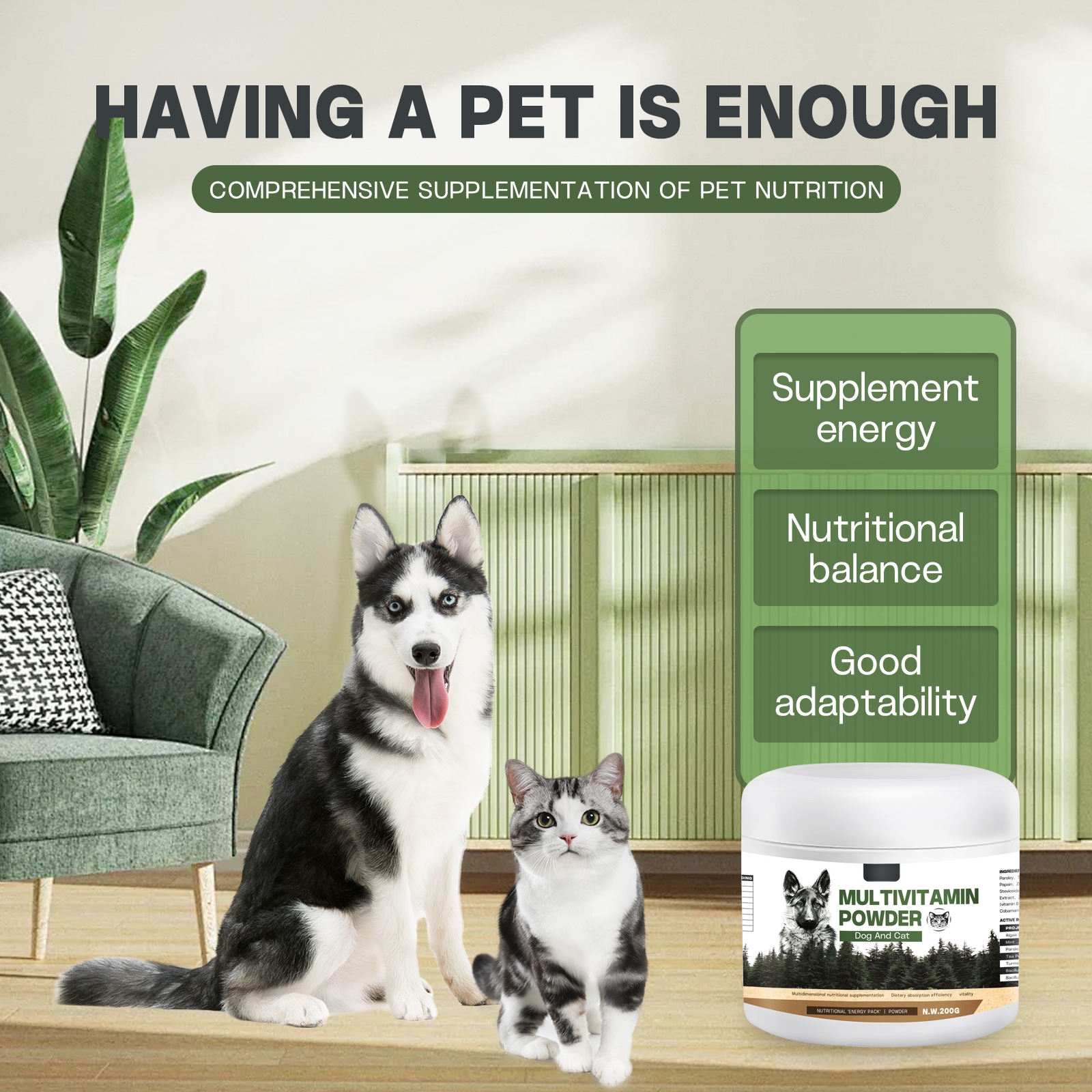 Pet Supplement Combined for Cats and Dogs, for Skin Health, Digestive Health, Probiotic, Immune System, Comprehensive Vitamin - Image 5