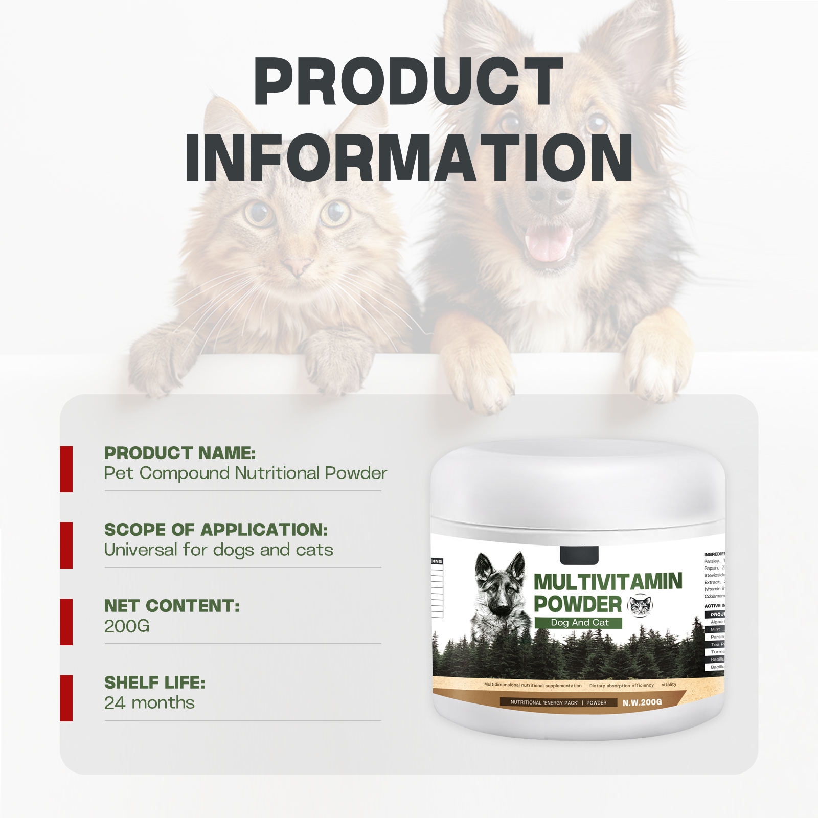Pet Supplement Combined for Cats and Dogs, for Skin Health, Digestive Health, Probiotic, Immune System, Comprehensive Vitamin - Image 6